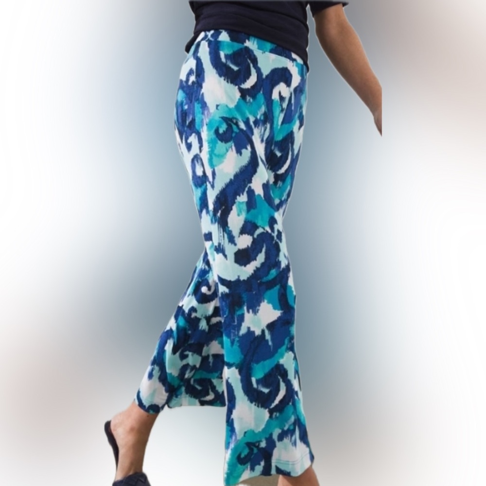 Chico’s XL wide leg/palazzo water color  crop/ pant depending on your height